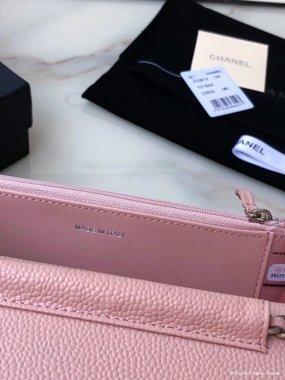 Hyper Peter SILVER WALLET CAVIAR WITH HARDWARE CHAIN CHANEL 0801